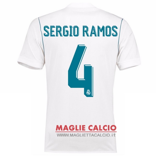 maglietta real madrid 2017-2018 sergio ramos 4 prima